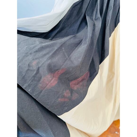 BIBHU MOHAPATRA x RTR Black White Colorblock Pleated Crewneck Flowy Dress Size 4 - Picture 13 of 16